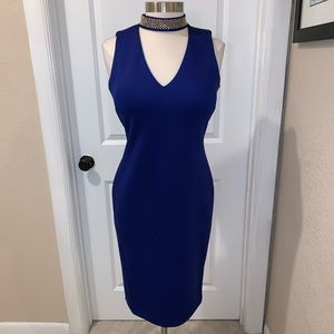 Calvin Klein Choker Royal Blue Dress